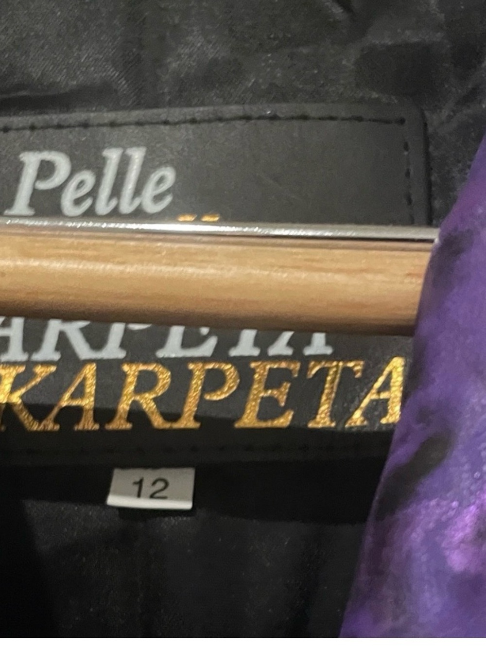 Pellet Purple Metallic Button-Front Jacket - Picture 4 of 6